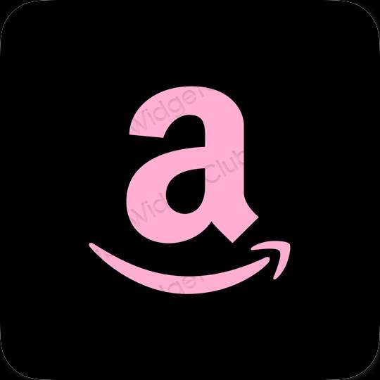 Ესთეტიური შავი Amazon აპლიკაციის ხატები