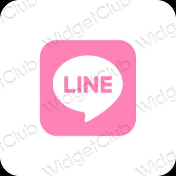 Icônes d'application LINE esthétiques