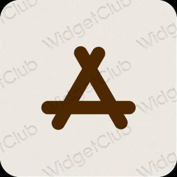 Stijlvol beige AppStore app-pictogrammen