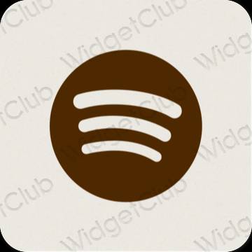 Aesthetic beige Spotify app icons