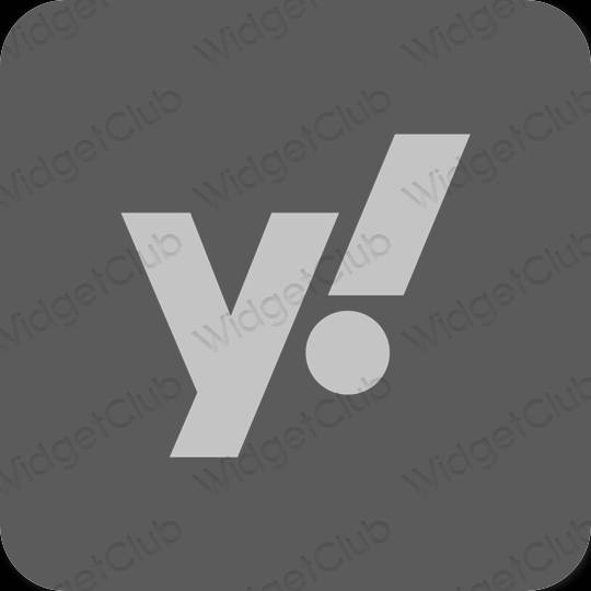 Estético gris Yahoo! iconos de aplicaciones