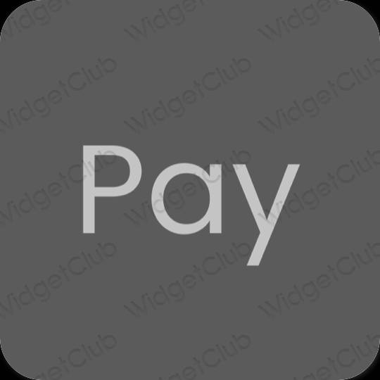 Esthétique grise PayPay icônes d'application