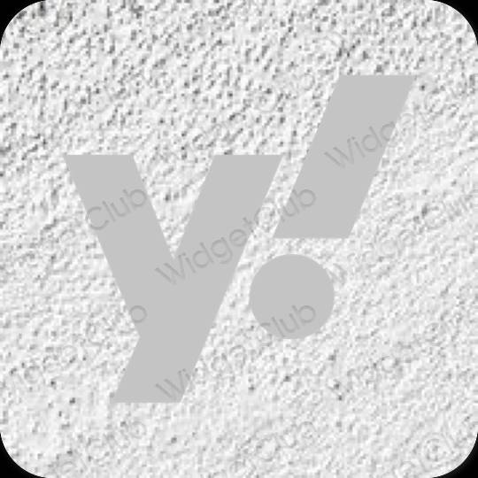 Estético cinzento Yahoo! ícones de aplicativos
