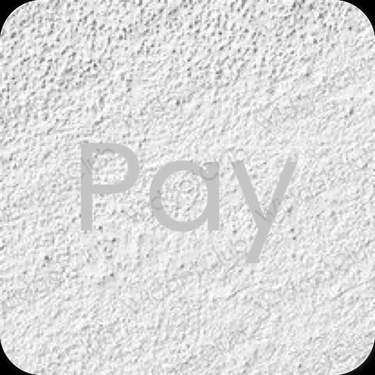 Esthétique grise PayPay icônes d'application