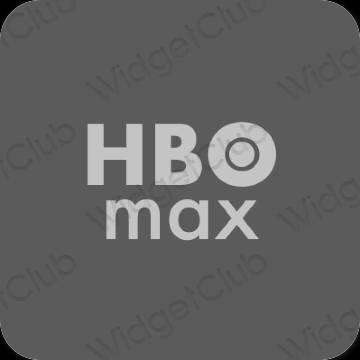 جمالي اللون الرمادي HBO MAX أيقونات التطبيق