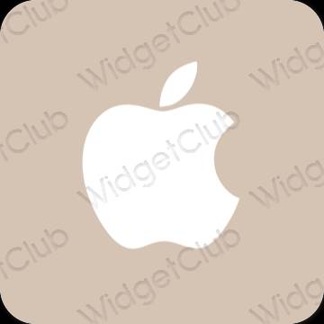 Esthétique beige Apple Store icônes d'application