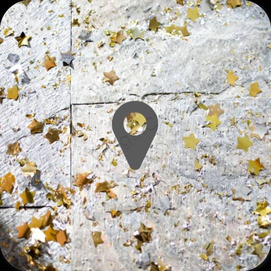 미적인 회색 Google Map 앱 아이콘