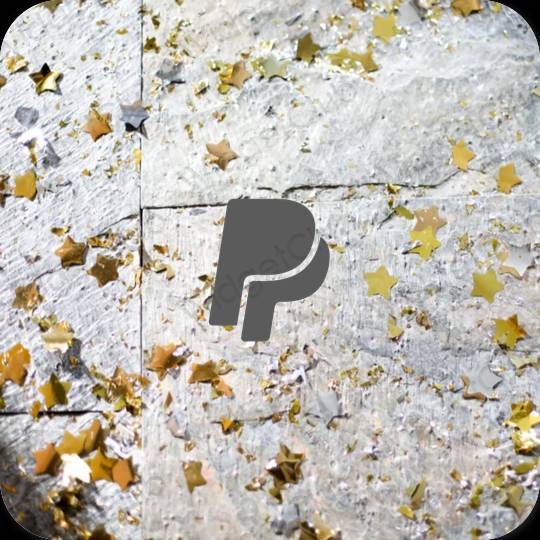 Esthétique grise Paypal icônes d'application