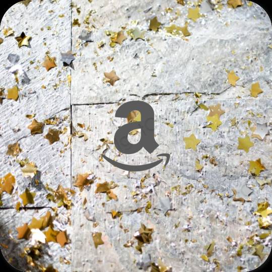 审美的 灰色的 Amazon 应用程序图标