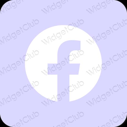 Estetinis violetinė Facebook programėlių piktogramos