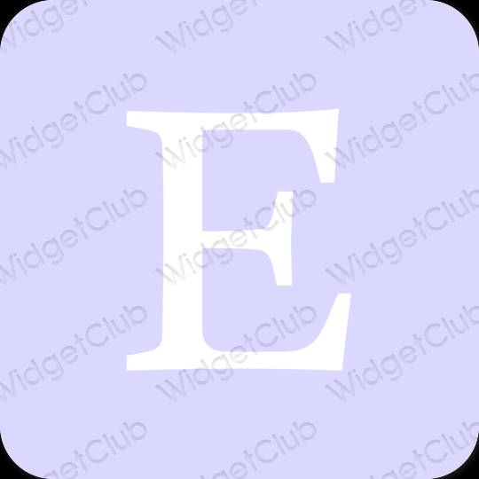 Естетски пастелно плава Etsy иконе апликација