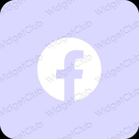 Aesthetic purple Facebook app icons