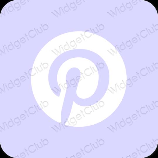 Estetické pastelovo modrá Pinterest ikony aplikácií
