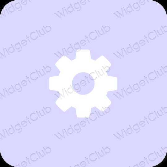 Ästhetisch Violett Settings App-Symbole