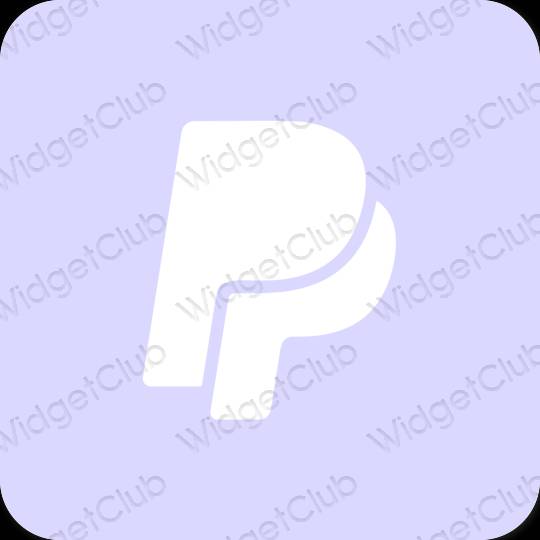 Ästhetisch pastellblau Paypal App-Symbole