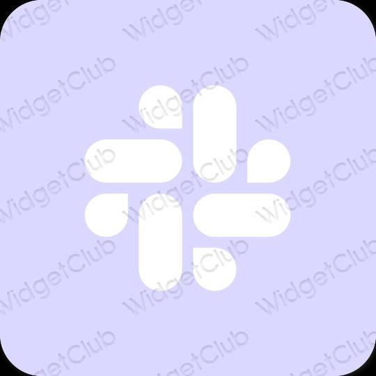Естетичний фіолетовий Slack значки програм