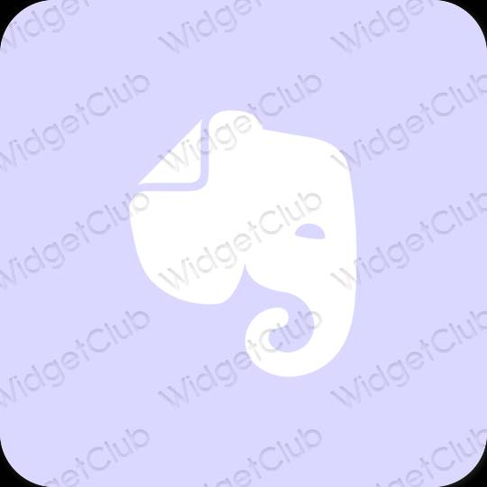 Stijlvol pastelblauw Evernote app-pictogrammen