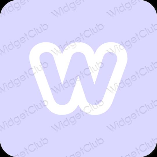 Estetico blu pastello Weebly icone dell'app