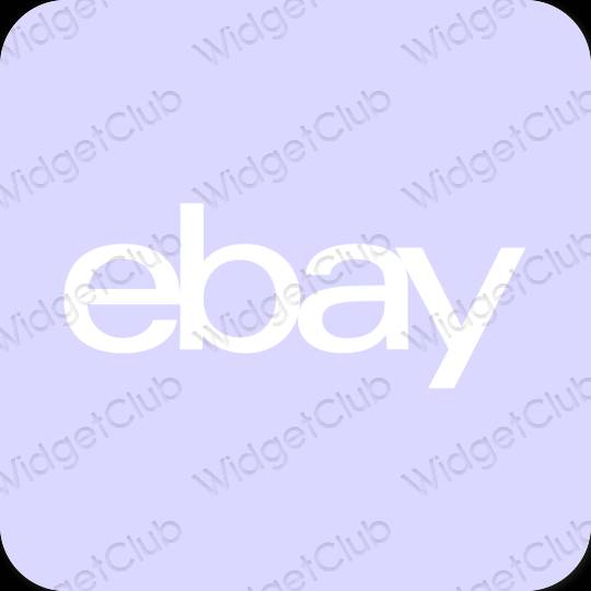 Esteetiline pastelne sinine eBay rakenduste ikoonid