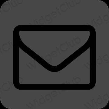 Ästhetisch grau Mail App-Symbole