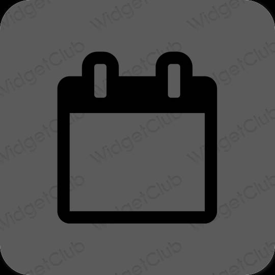 Estetisk grå Calendar app ikoner