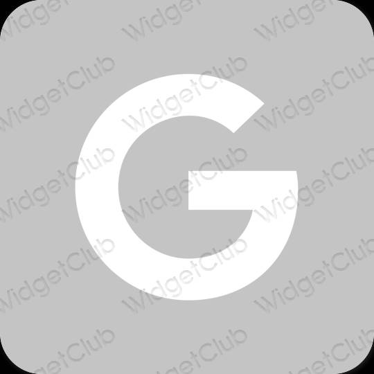 Esthétique grise Google icônes d'application