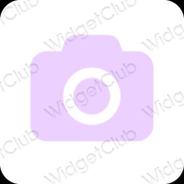 Естетски пастелно плава Camera иконе апликација