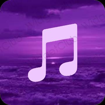 نمادهای برنامه زیباشناسی Apple Music