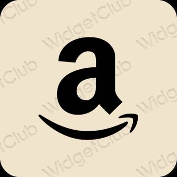 эстетический бежевый Amazon значки приложений