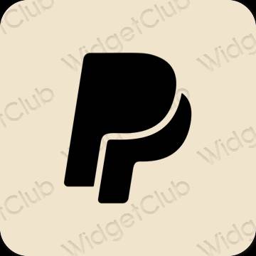 Estetico beige Paypal icone dell'app