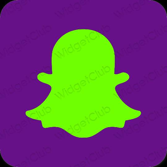 Естетичний фіолетовий snapchat значки програм