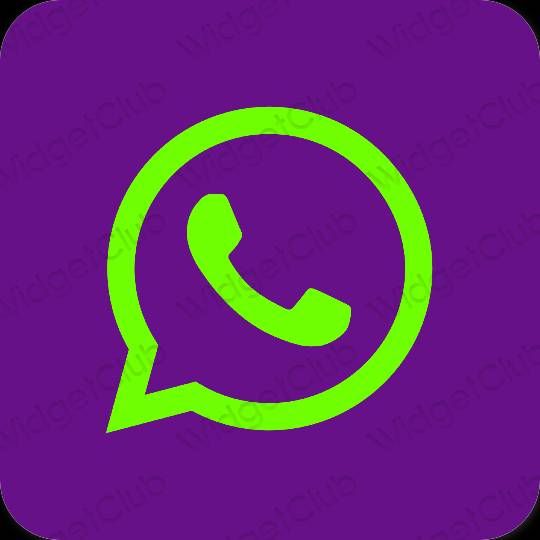 Estetik ungu WhatsApp ikon aplikasi