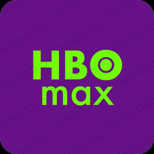 Естетски љубичаста HBO MAX иконе апликација