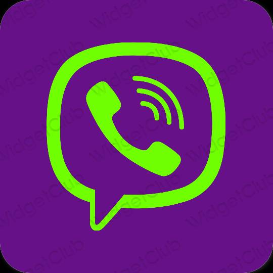 Estetico porpora Viber icone dell'app