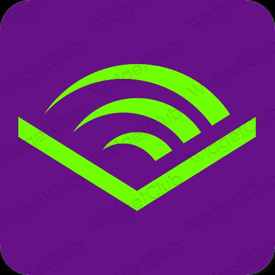 Estetisk lila Audible app ikoner