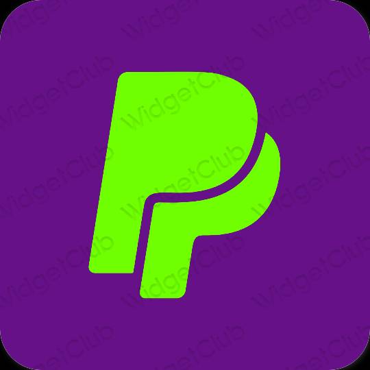 미적인 보라색 Paypal 앱 아이콘