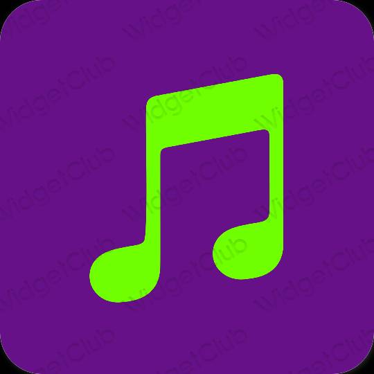 Æstetisk lilla Apple Music app ikoner