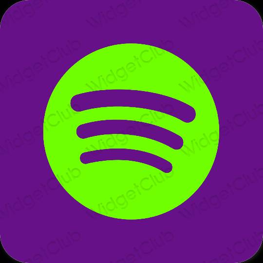 Estetico porpora Spotify icone dell'app