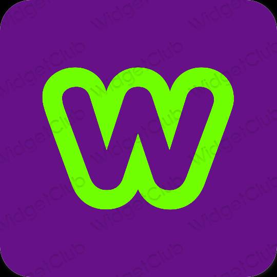 Estetis ungu Weebly ikon aplikasi