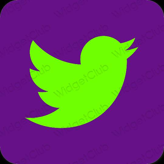 Estetski ljubičasta Twitter ikone aplikacija