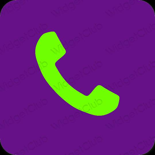 Estetické Fialová Phone ikony aplikácií