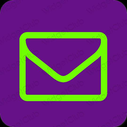 Esteetiline lilla Mail rakenduste ikoonid