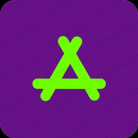 Estetinis violetinė AppStore programėlių piktogramos