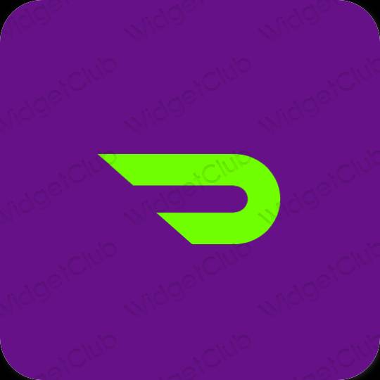 Estetyka fioletowy Doordash ikony aplikacji