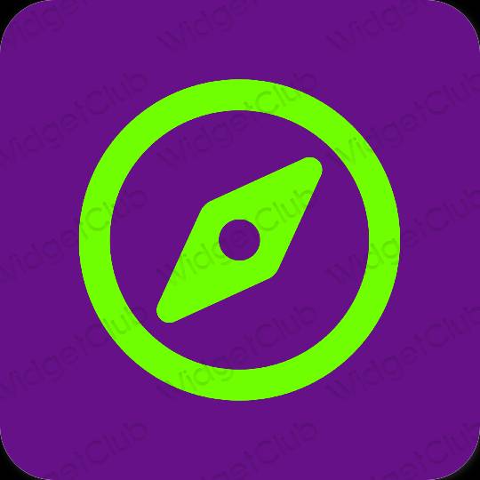 Aesthetic purple Safari app icons