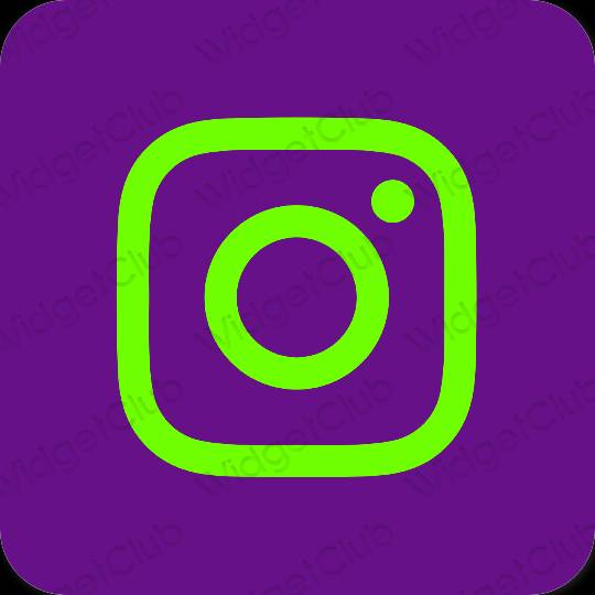 Естетичен лилаво Instagram икони на приложения