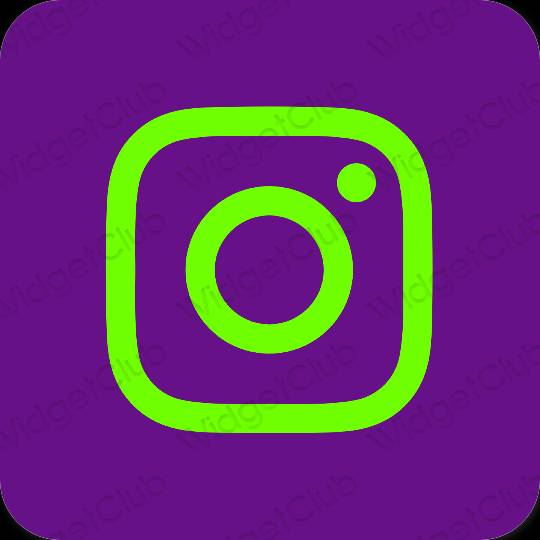 Estetico porpora Instagram icone dell'app