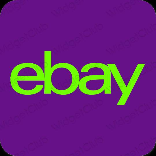 جمالي ليلكي eBay أيقونات التطبيق