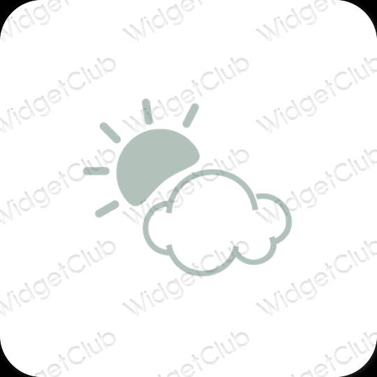 Ästhetische Weather App-Symbole