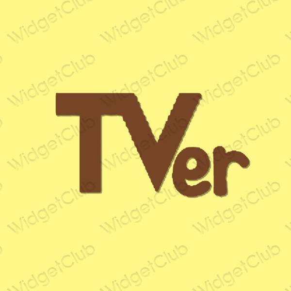 Естетски жута Tver иконе апликација